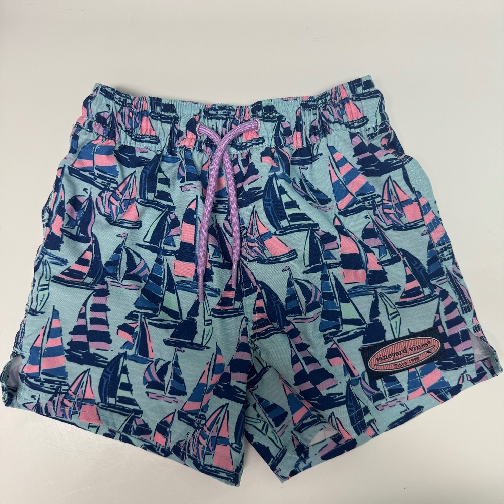Vineyard Vine 2T Chappy Sailboat swim trunks repellant
